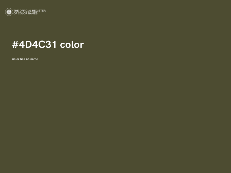 #4D4C31 color image