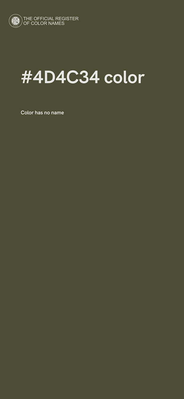#4D4C34 color image