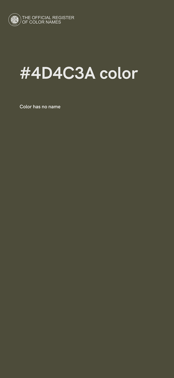 #4D4C3A color image