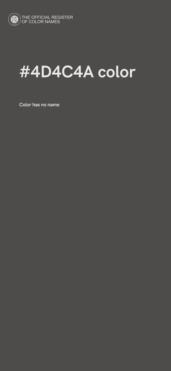 #4D4C4A color image