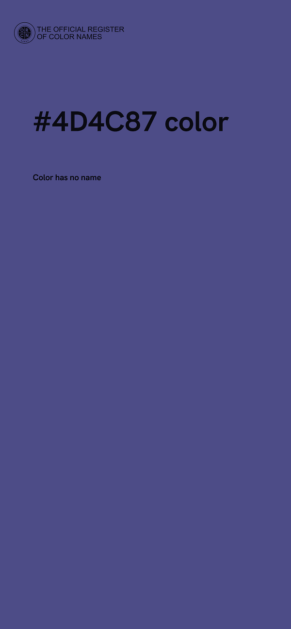 #4D4C87 color image