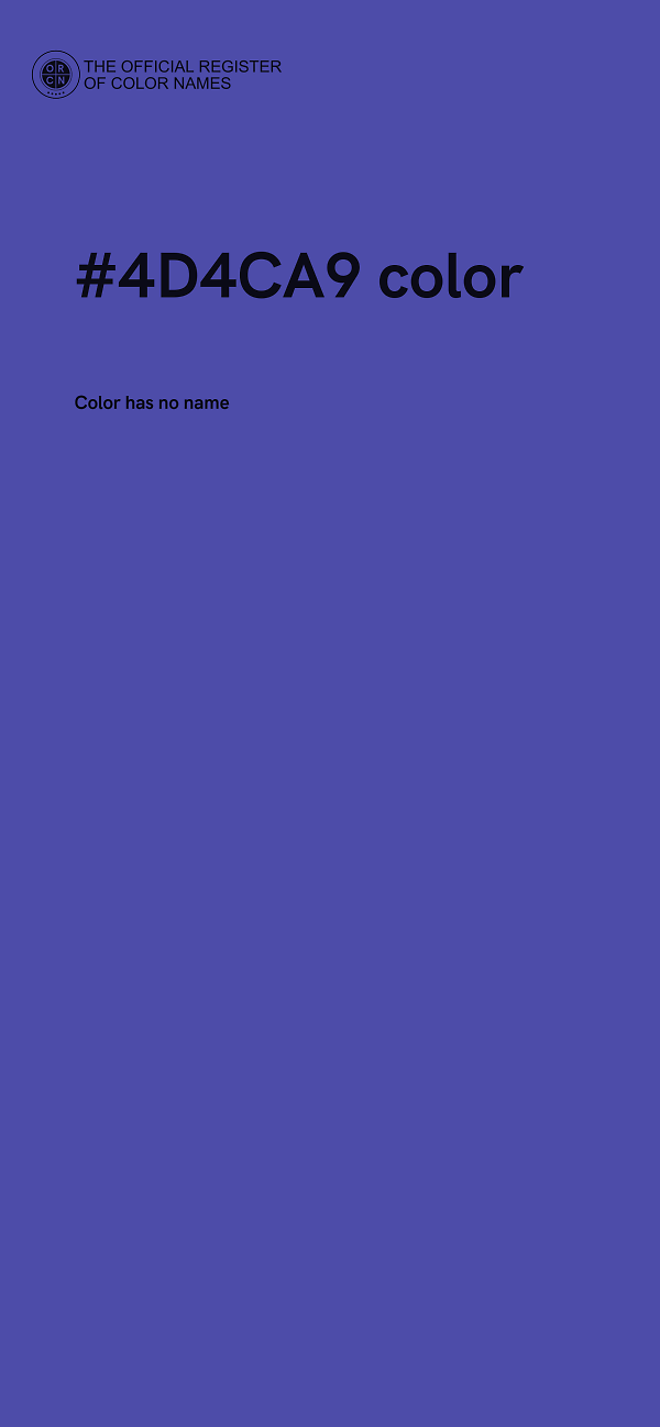 #4D4CA9 color image
