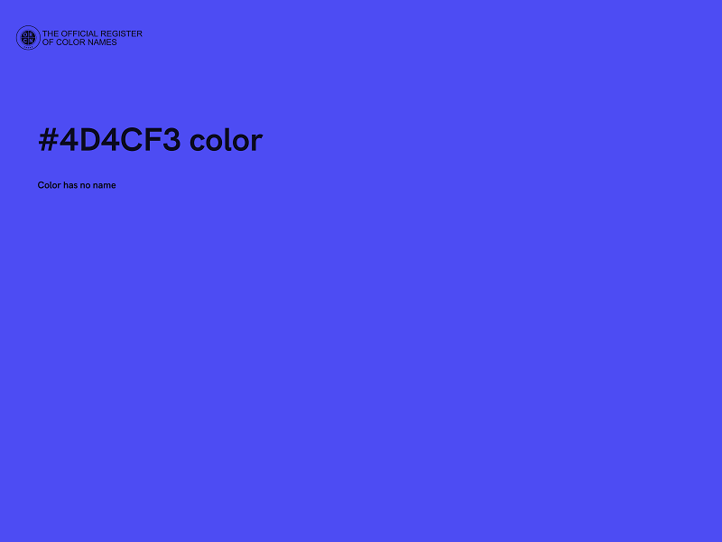 #4D4CF3 color image