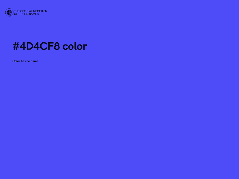 #4D4CF8 color image