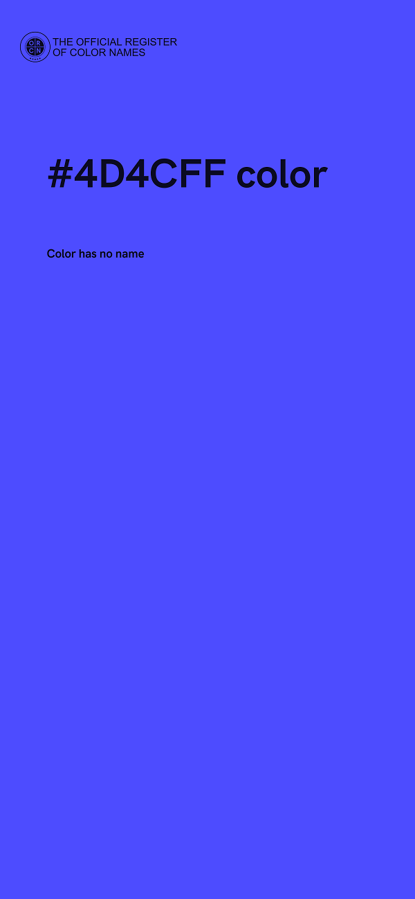 #4D4CFF color image