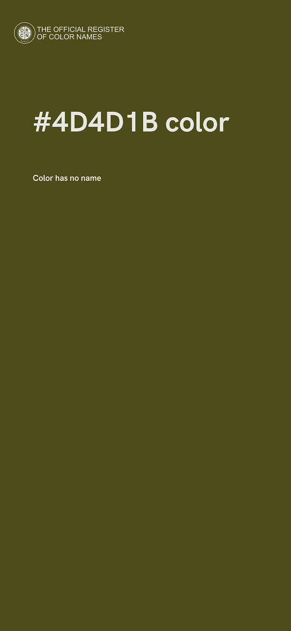 #4D4D1B color image