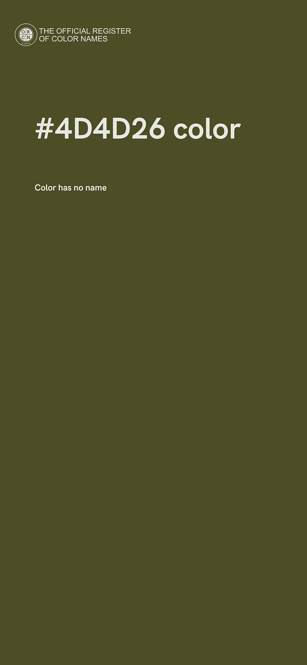 #4D4D26 color image