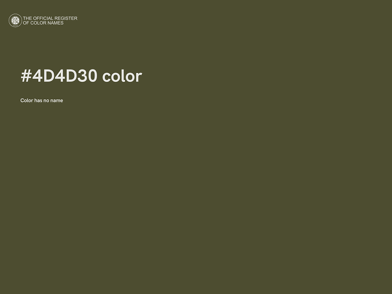 #4D4D30 color image