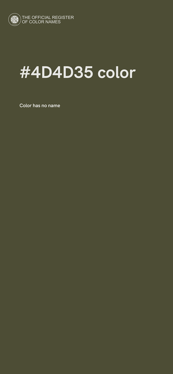 #4D4D35 color image