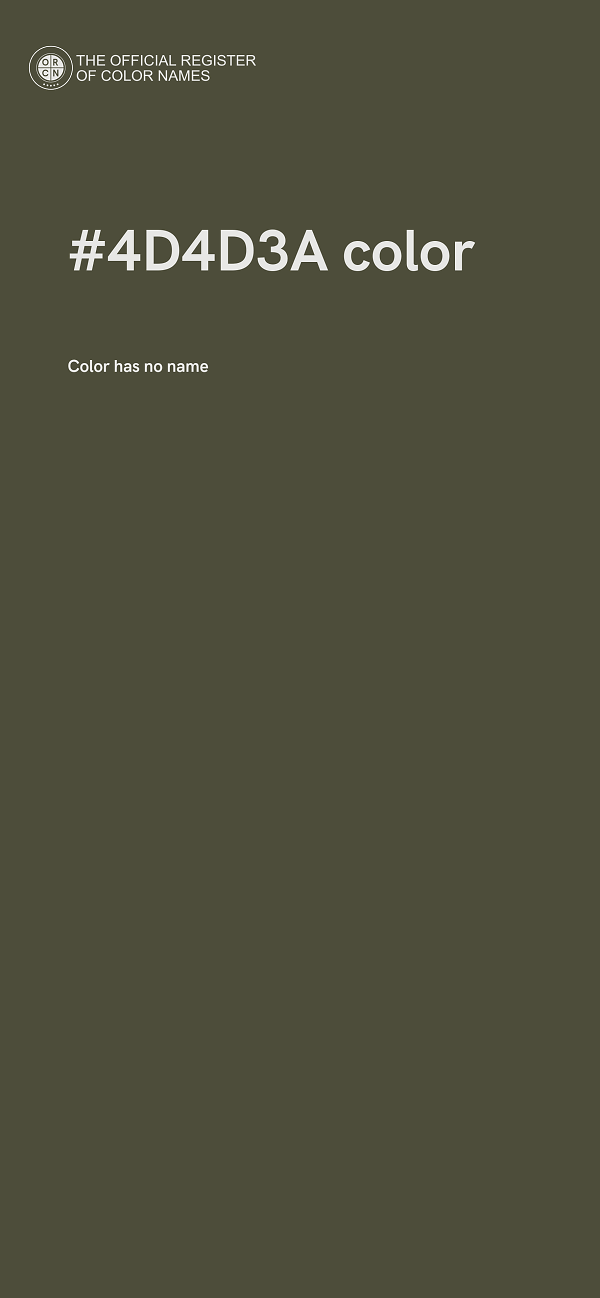 #4D4D3A color image