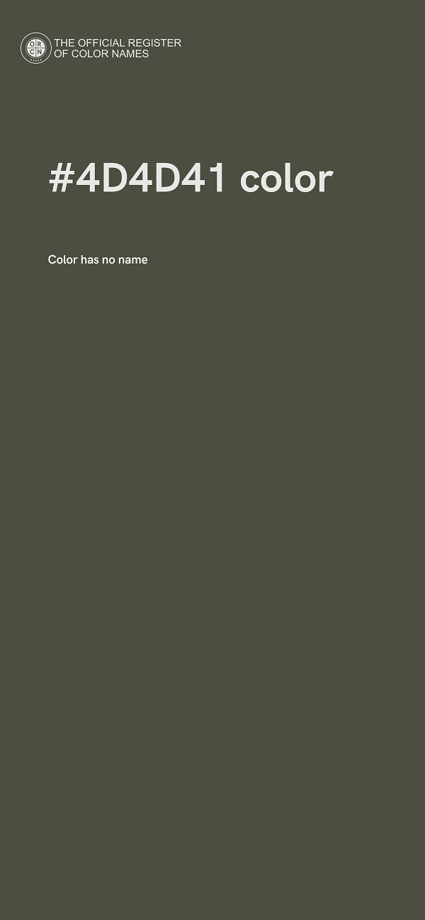 #4D4D41 color image