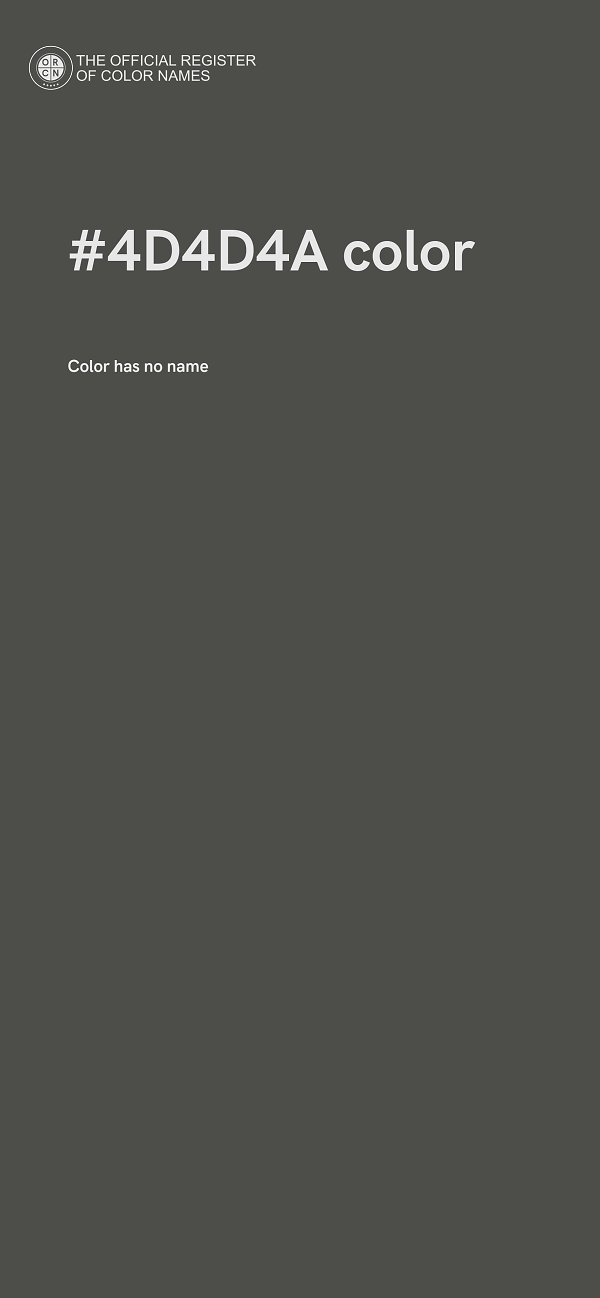 #4D4D4A color image