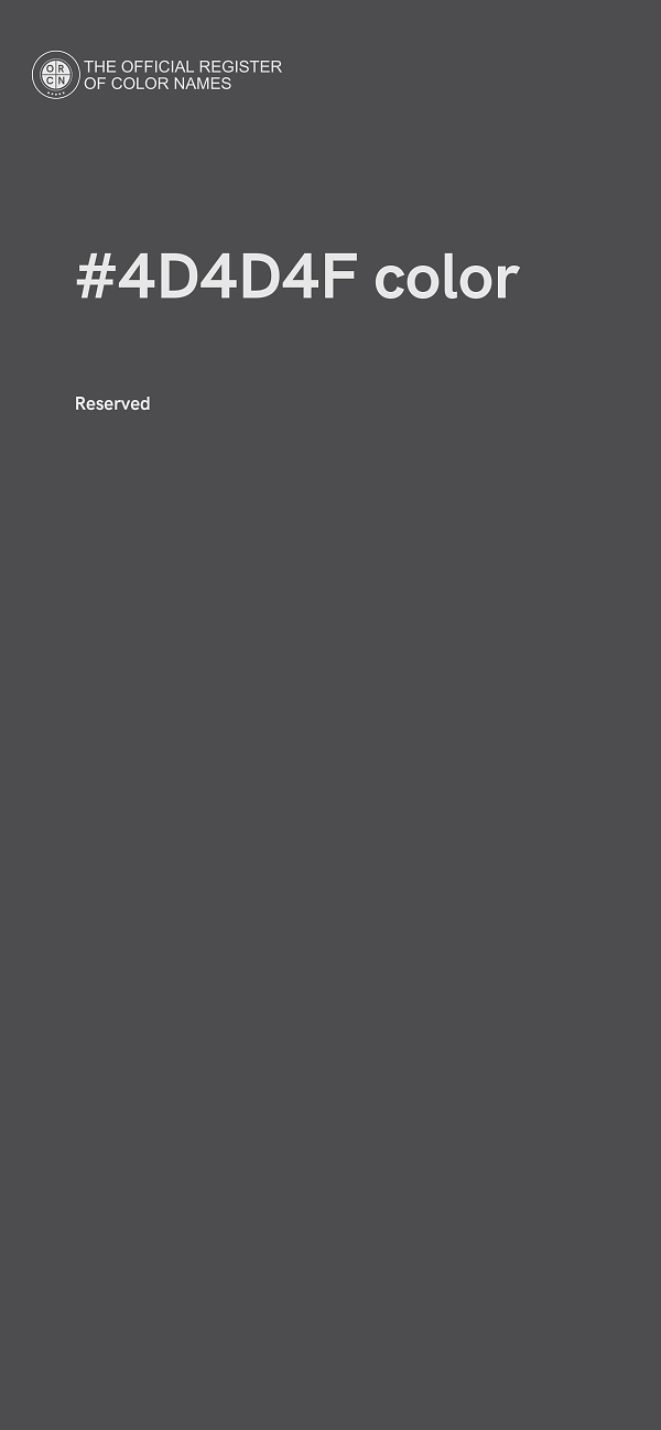 #4D4D4F color image