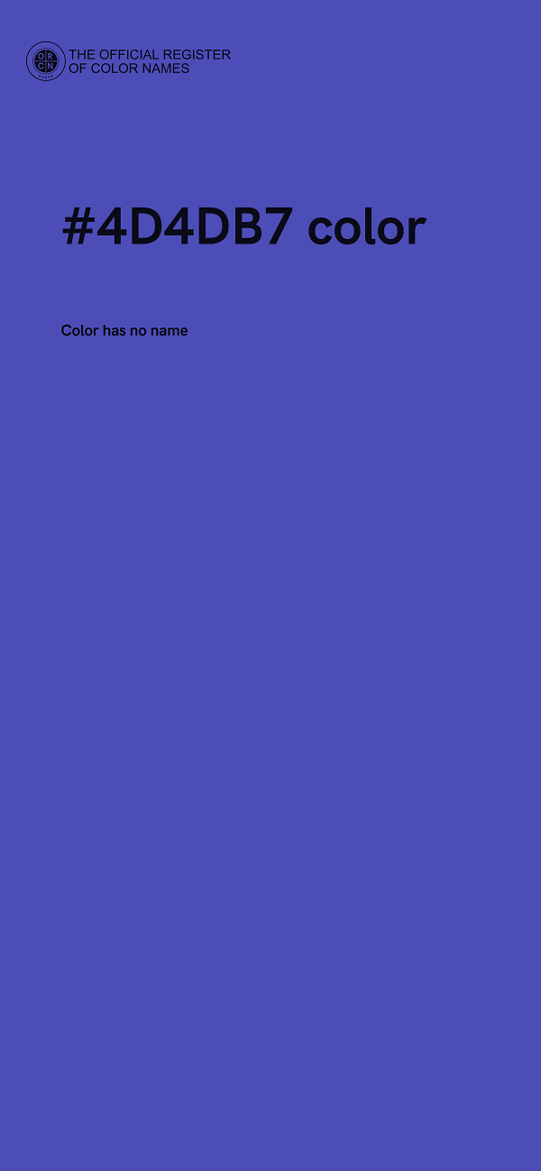 #4D4DB7 color image
