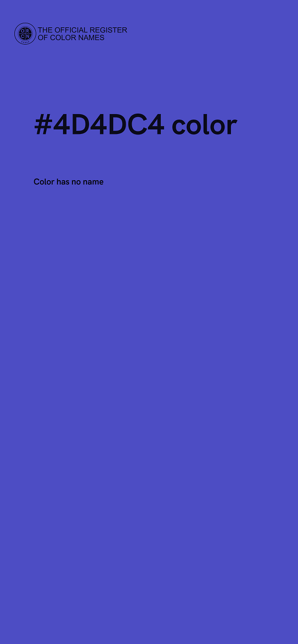 #4D4DC4 color image