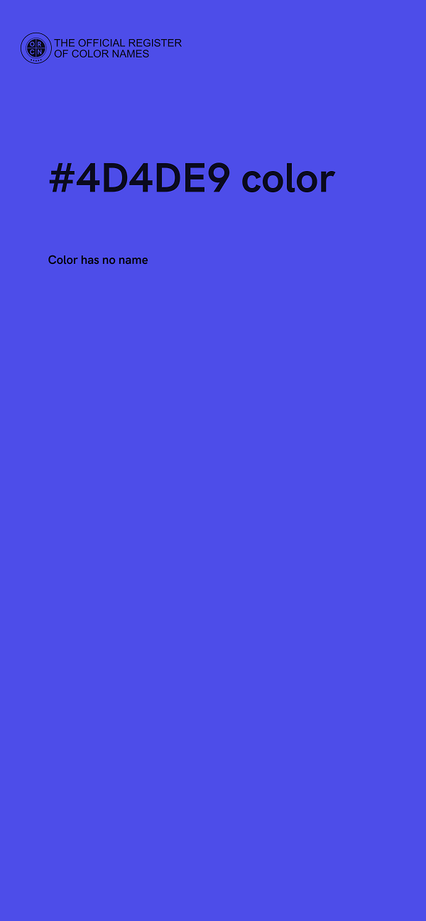 #4D4DE9 color image