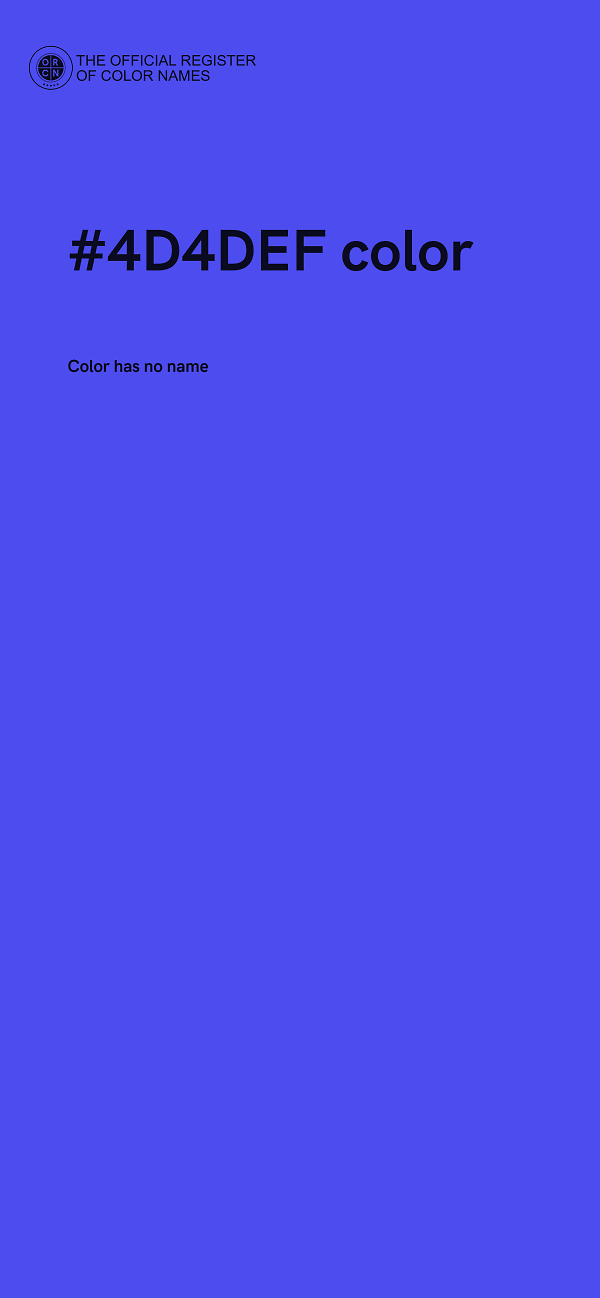 #4D4DEF color image