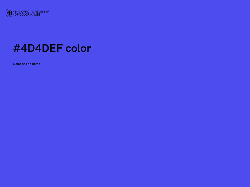 #4D4DEF color image