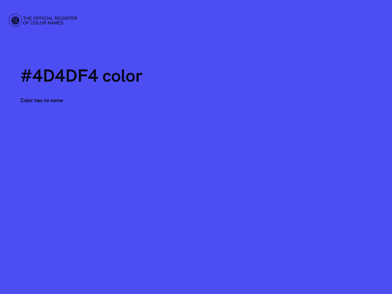 #4D4DF4 color image