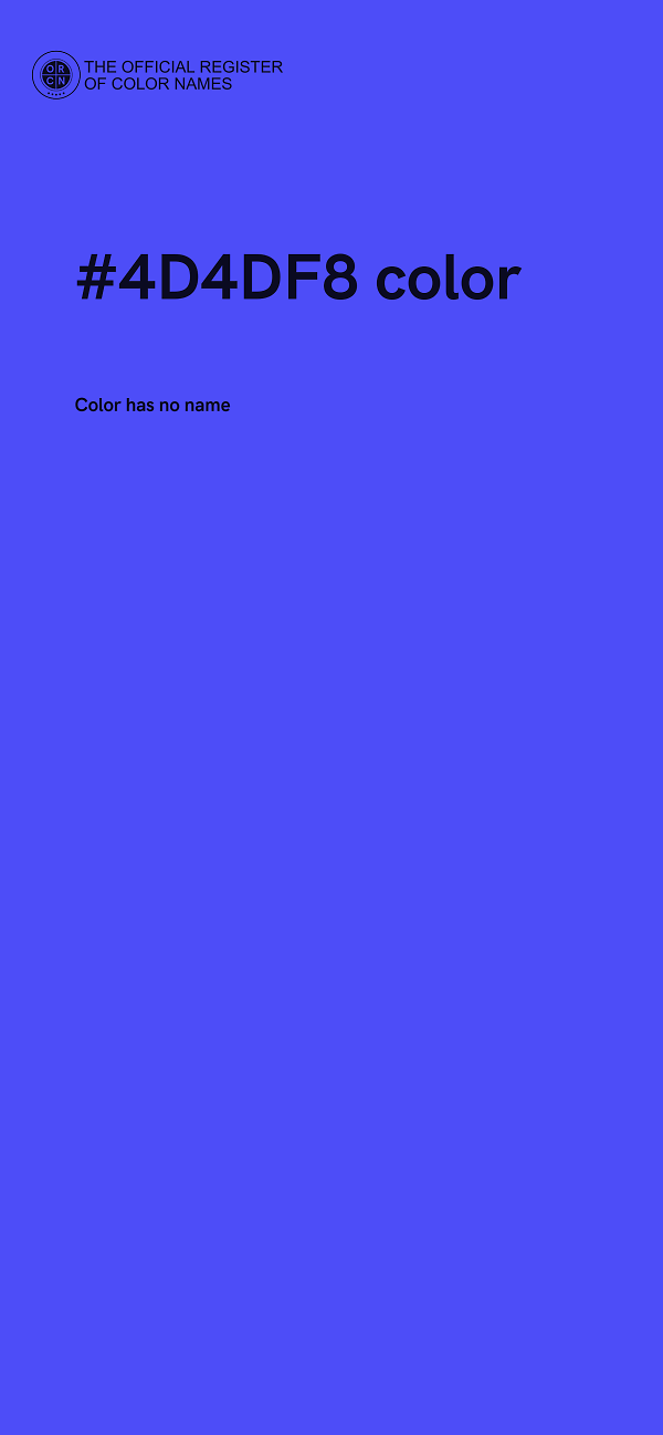 #4D4DF8 color image