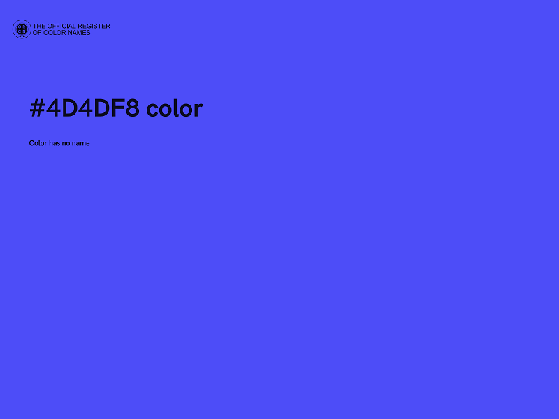 #4D4DF8 color image