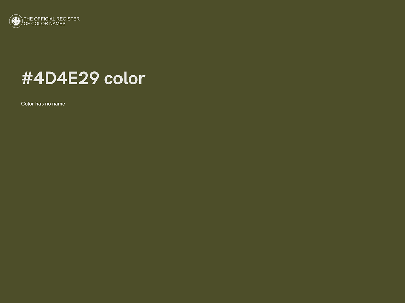 #4D4E29 color image