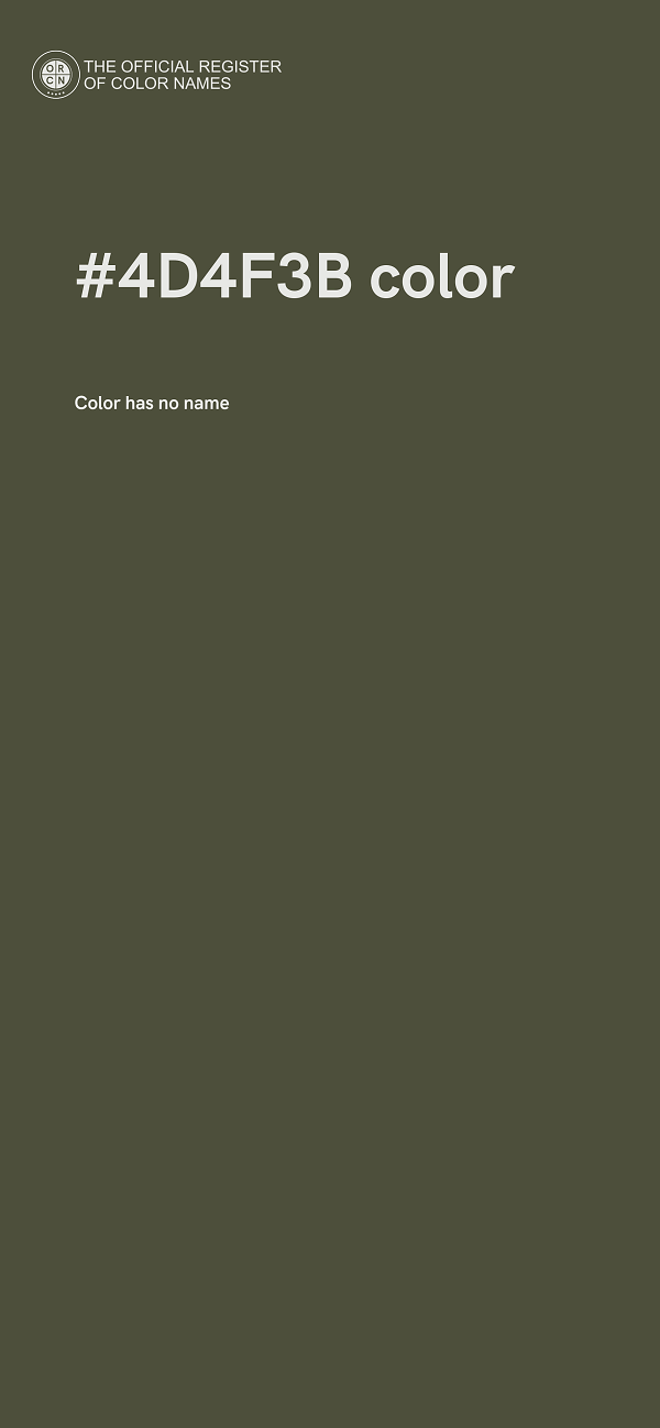 #4D4F3B color image