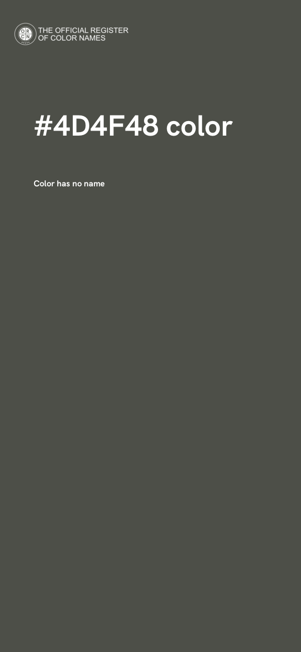 #4D4F48 color image