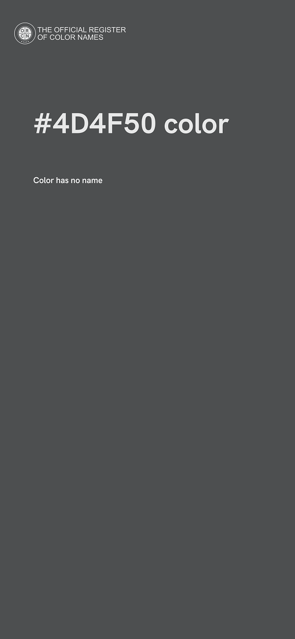 #4D4F50 color image