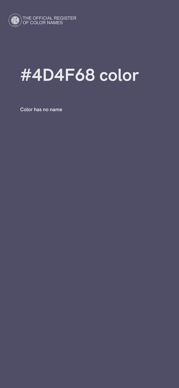 #4D4F68 color image