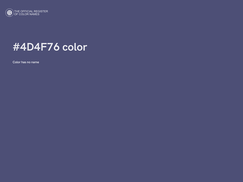 #4D4F76 color image