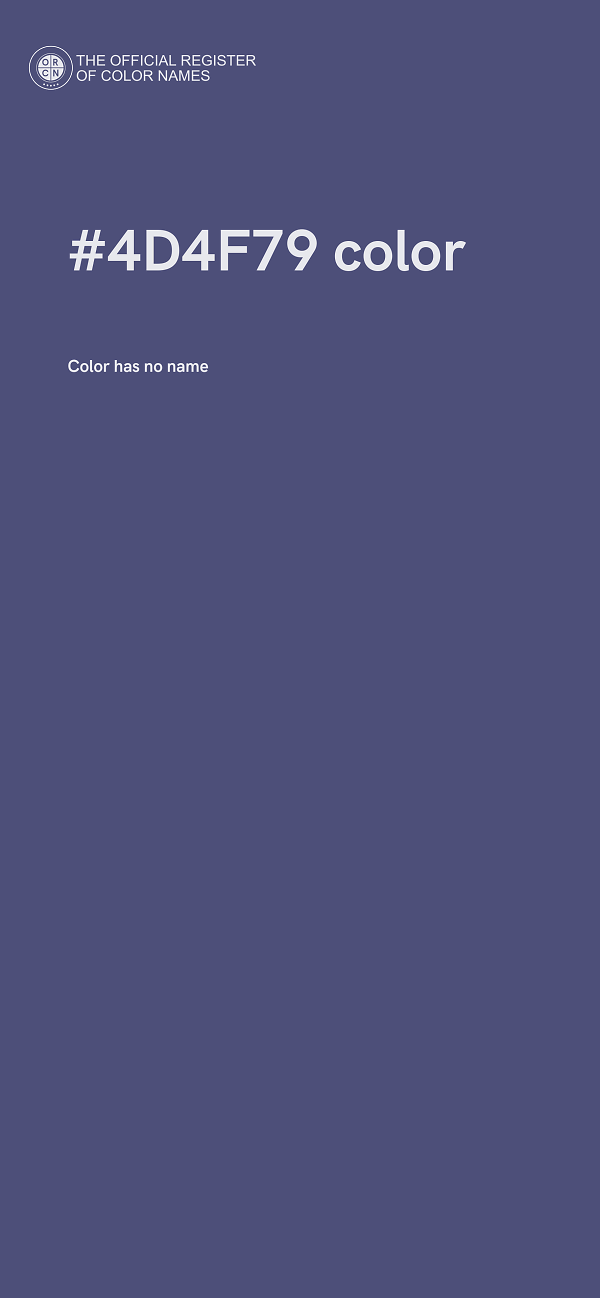 #4D4F79 color image
