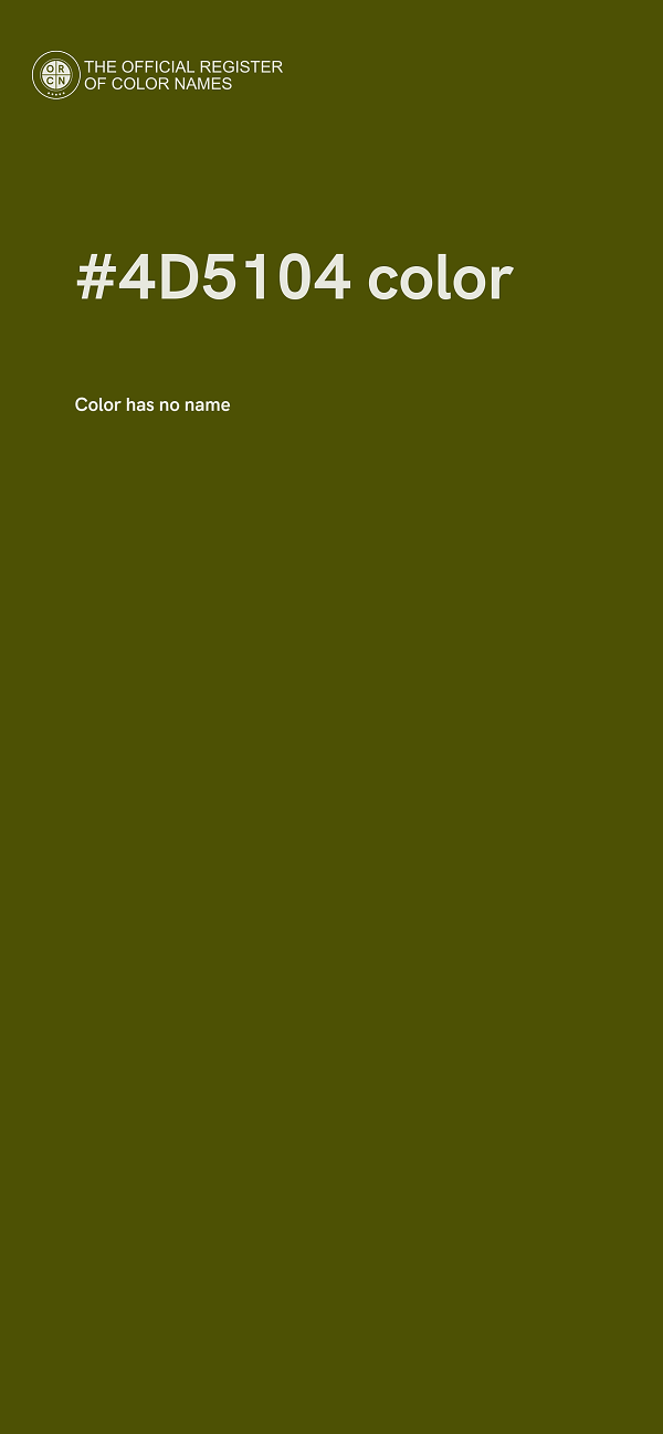 #4D5104 color image