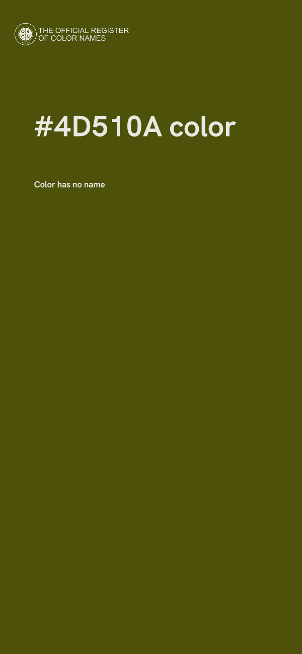 #4D510A color image