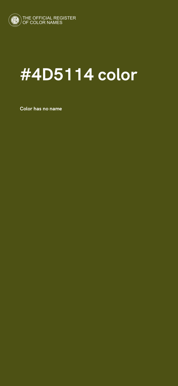 #4D5114 color image