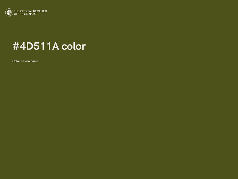 #4D511A color image