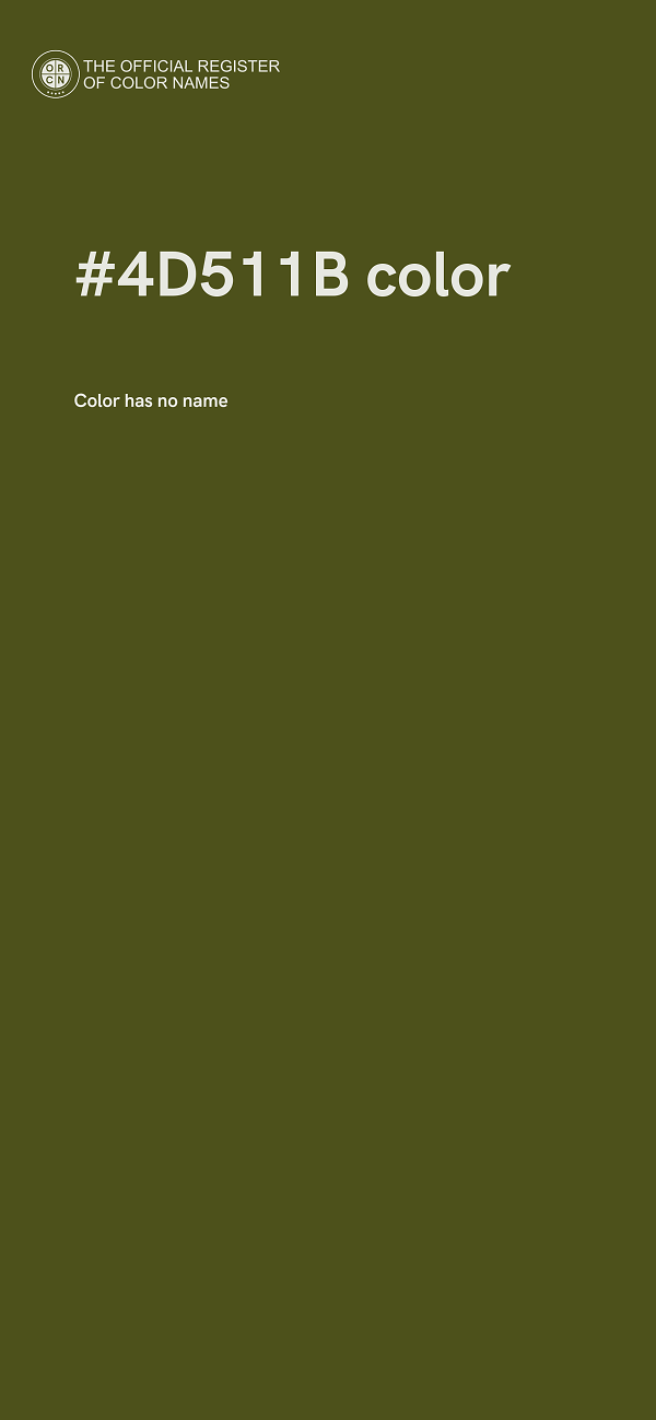 #4D511B color image