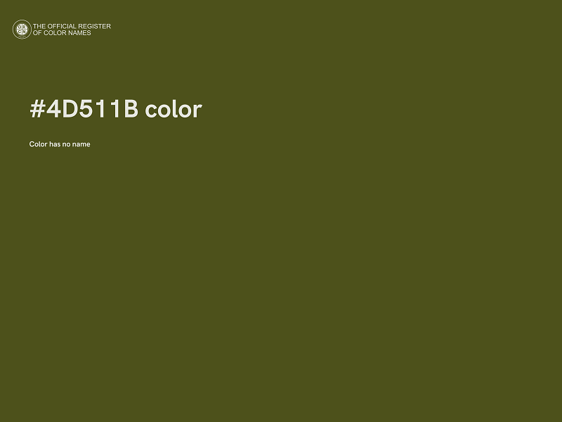 #4D511B color image