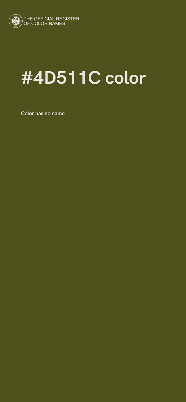 #4D511C color image