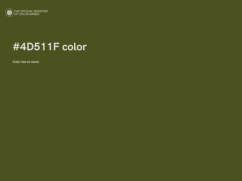 #4D511F color image