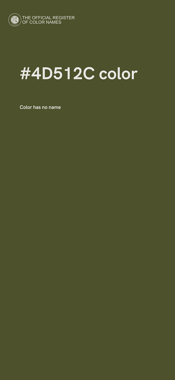 #4D512C color image