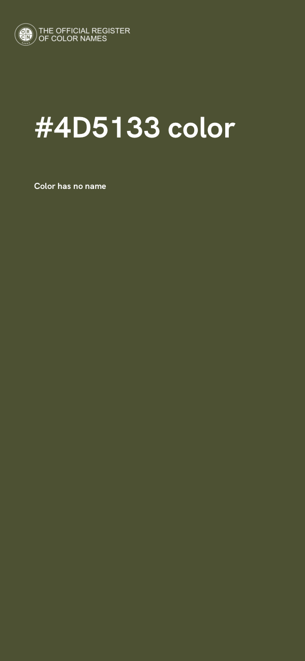#4D5133 color image