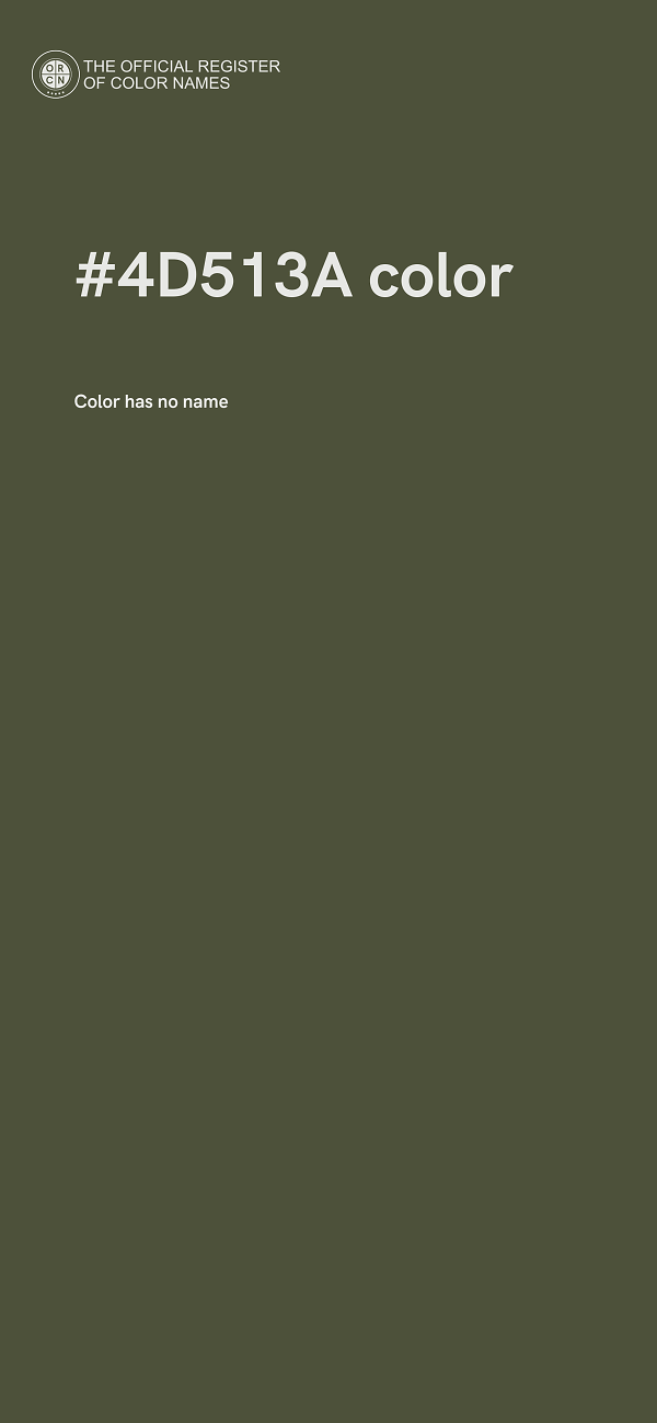 #4D513A color image