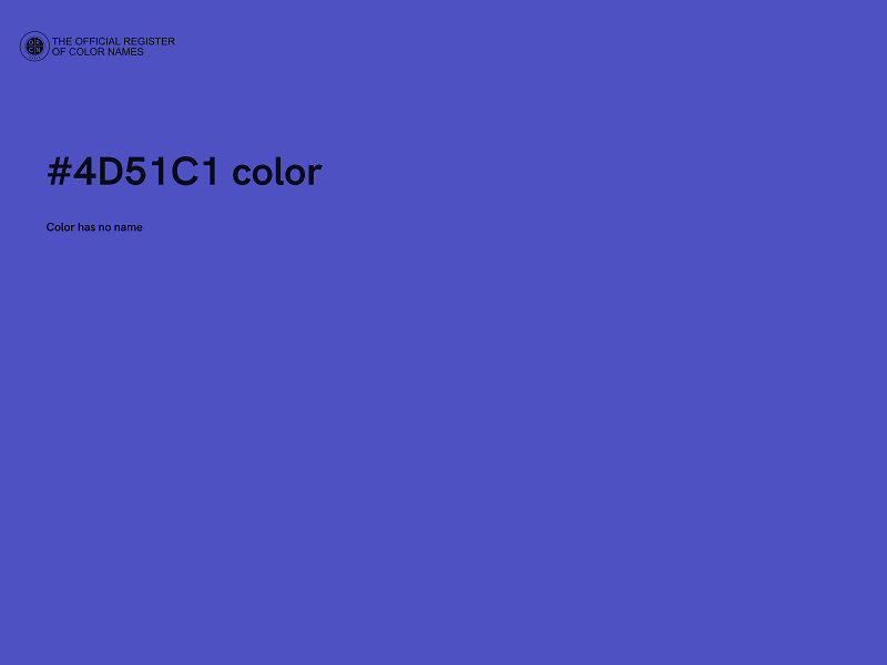 #4D51C1 color image