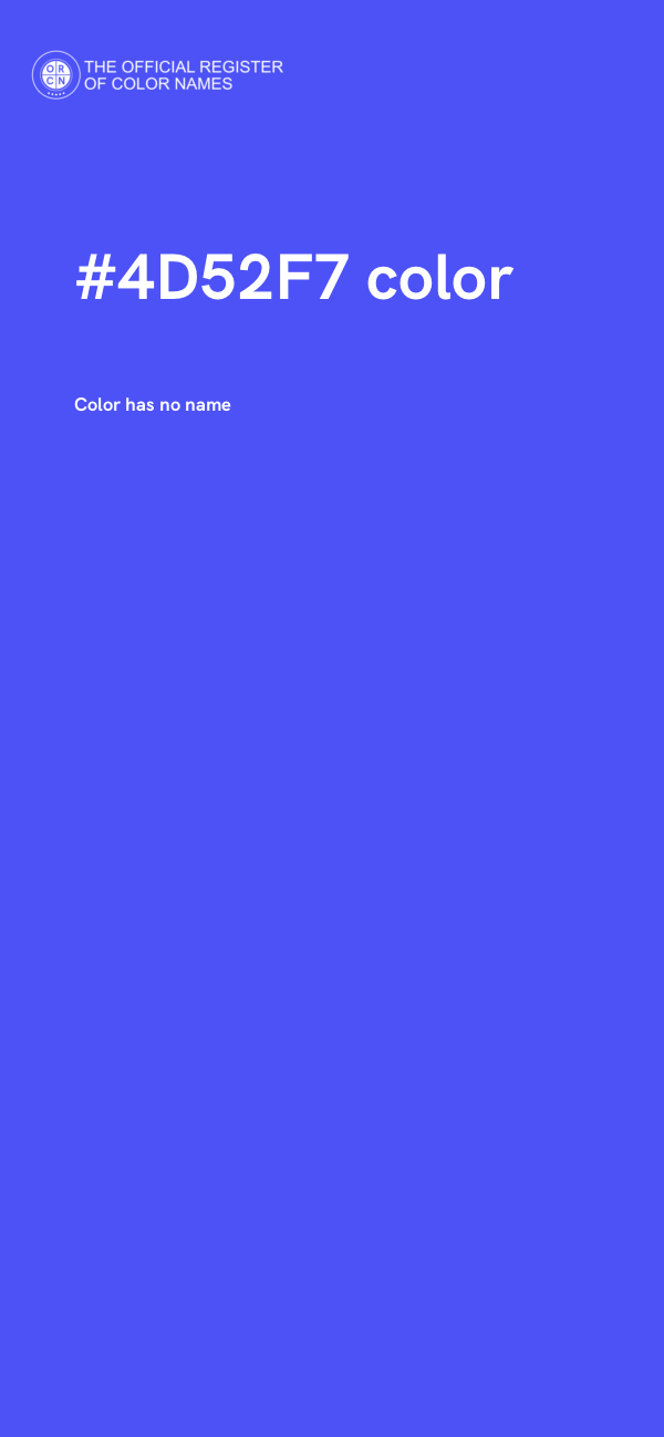 #4D52F7 color image