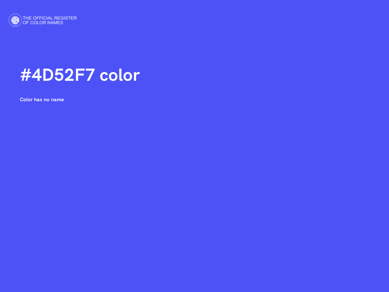 #4D52F7 color image