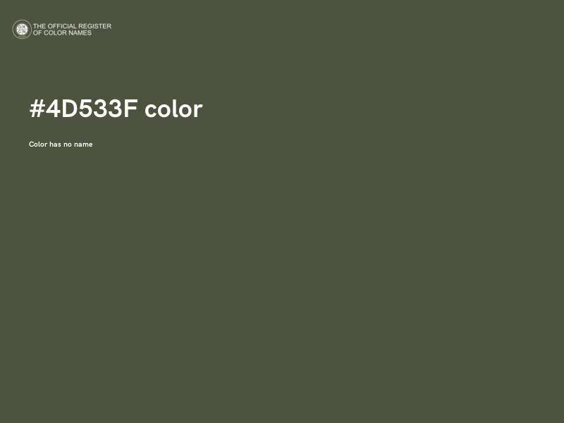 #4D533F color image