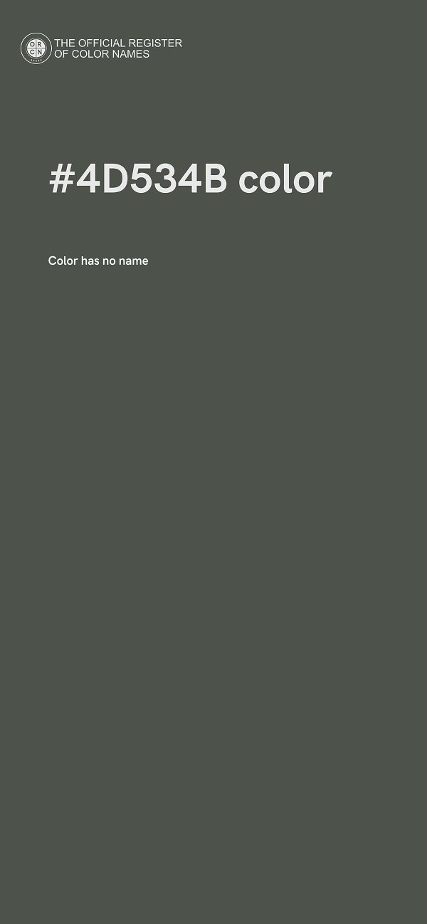 #4D534B color image