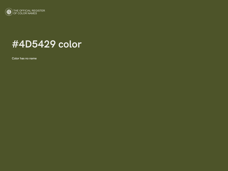 #4D5429 color image