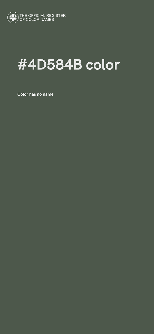 #4D584B color image